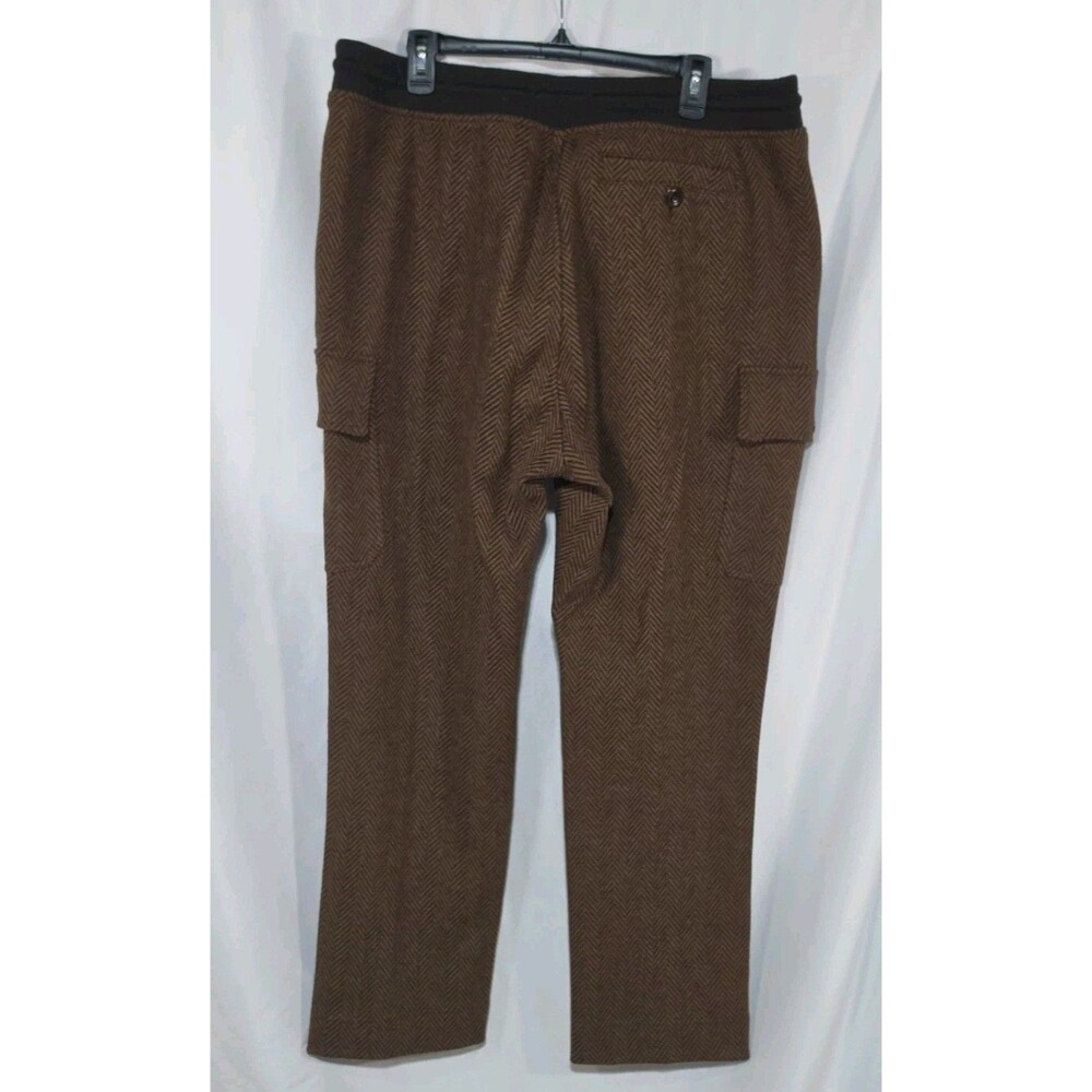 Banana Republic Mens XL Wool Blend Twill Cargo Jogger Pants Dark Spiced Rum EUC - Picture 3 of 10